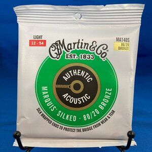 Martin MA140S Acoustic Marquis Silked 80/20 Bronze Guitar Strings 12/54
